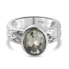 Prasiolith-Ring, reiner Edelstahl (Größe 16.00) ca. 2,47 ct