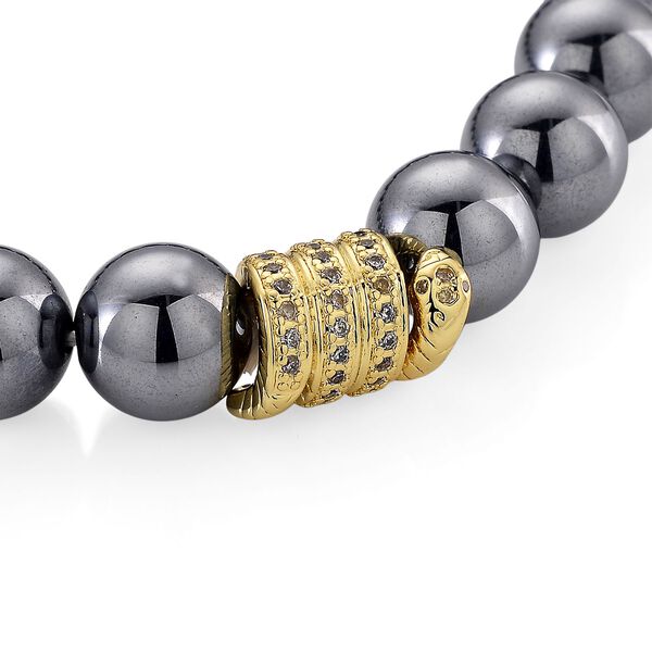 Terahertz, Wei&szlig;er Zirkonia Schlange Armband ca. Flexibles cm Nickelfreies Messing Standard 131.00 ct image number 5