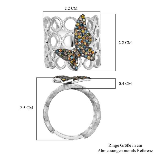 GP Trionfo Kollektion - Multi Diamant und Kanchanaburi blauer Saphir Ring - 0,54 ct. image number 8