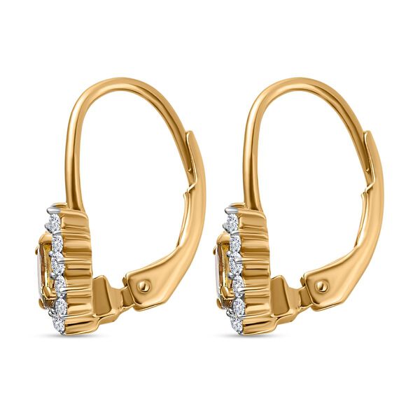 AA natürliche goldene Tansanit und Zirkon-Ohrringe - 1,14 ct. image number 4