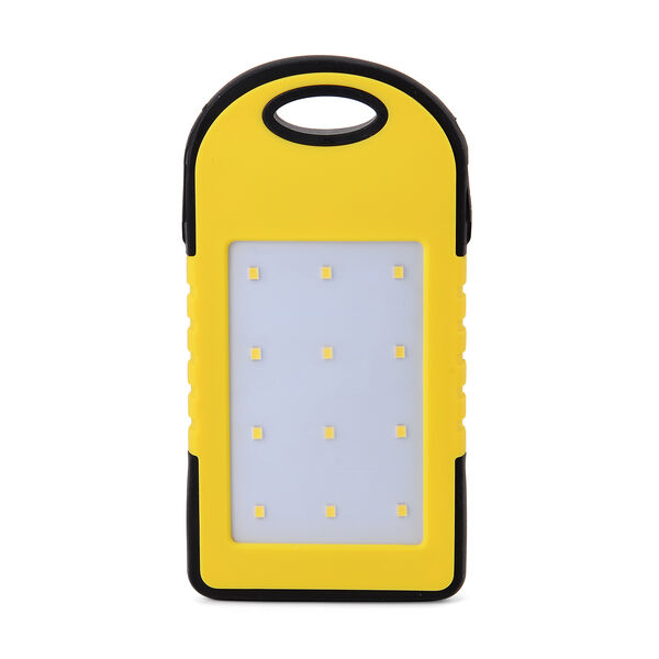 Homesmart Solar Powerbank mit LED-Licht, 14,3×7,5cm, Gelb image number 6