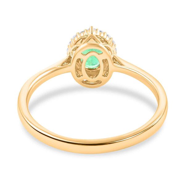 AAA Kagem sambischer Smaragd und Diamant Ring in 585 Gold - 1 ct. image number 4