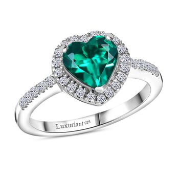 LUXURIANT AAA Labor kolumbianischer Smaragd und Labor Diamant Ring - 1,89 ct.