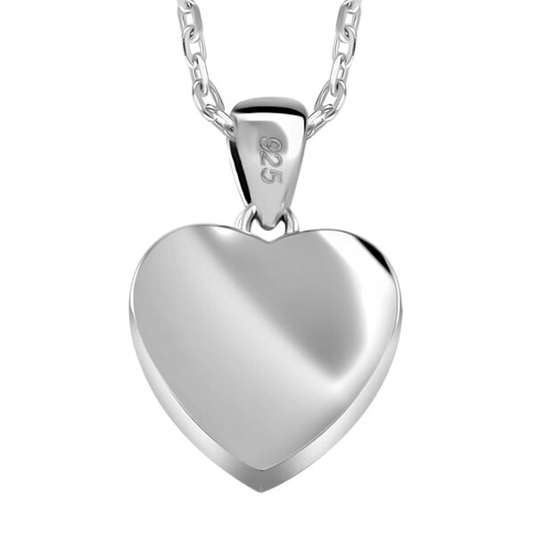 Rubin-Farbe und weißer Herz Zirkonia Anhänger mit 45cm Kette image number 5