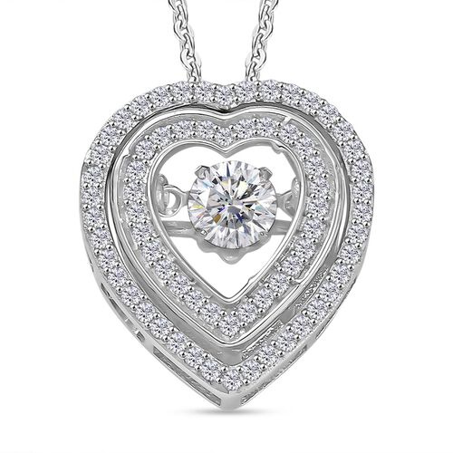 Moissanit Herz Anhänger mit 50cm Kette - 0,97 ct. image number 0