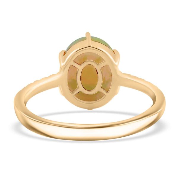 LUXORO zertifiziert und geprüft AAA natürlicher, äthiopischer Welo Opal und Diamant Ring in 417 Gold - 2,85 ct. image number 4