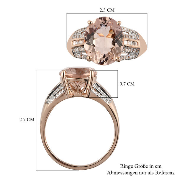 AAA Morganit und Diamant Ring 585 Ros&eacute;gold  ca. 5,03 ct image number 7