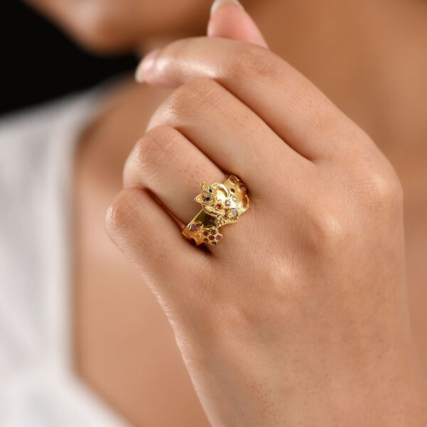 GP Trionfo Kollektion - AA Multi-Turmalin und Kanchanaburi blauer Saphir Ring - 0,69 ct. image number 4