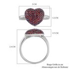 Roter Granat Ring, 925 Silber, (Größe 17.00) ca. 0.80 ct image number 6