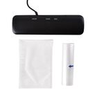 HOMESMART - Vakuumverpackungsmaschine, inkl. 30 Beutel und 6m Rolle, 37,5x18,5x8,5 cm, schwarz