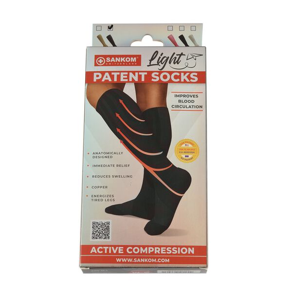 SANKOM Kompressionsstr&uuml;mpfe, L-XL, Grau, Gr&ouml;&szlig;e 42-46 image number 5