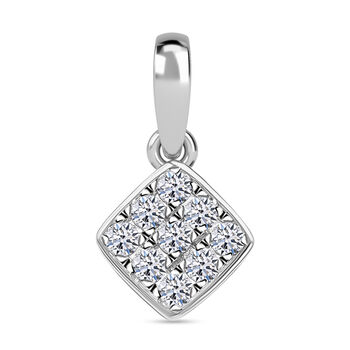 Luxuriant Diamond - Lab Grown Diamant SI-GH Anh&auml;nger 925 Silber platiniert ca. 0.25 ct