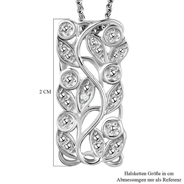 ALLORO Ring, Creolen und Anh&auml;nger mit Diamantakzenten, Silber platiniert image number 8