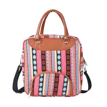Boho Stil Handtasche, 30x30x12 cm, Rosa