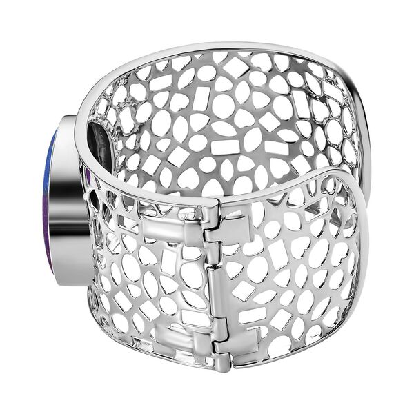 Lila Türkis Armreif, ca. 19 cm, platiniert ca. 60.58 ct image number 4