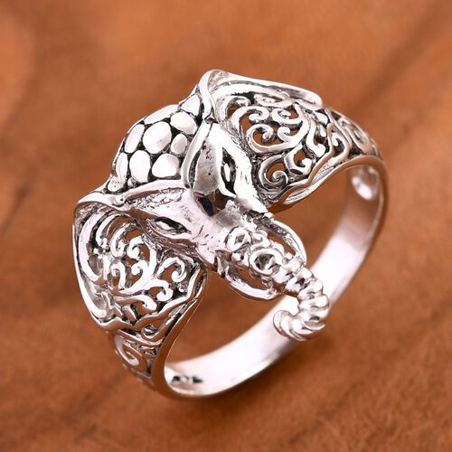 Royal Bali Kollektion- Elefant Ring in 925 Silber image number 1