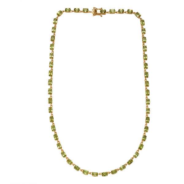 EVER TRUE Peridot Halskette ca. 45 cm Nickelfreies Messing ca. 22.64 ct image number 3