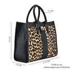 LA MAREY Handtasche aus Echtleder, Leopardenmuster, Schwarz image number 6