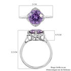 LUSTRO STELLA - Amethyst Zirkonia-Ring, 925 Silber platiniert  ca. 3,35 ct image number 6