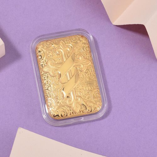 Gold-Barren mit Kreuz-Motiv in 999 Gold image number 1