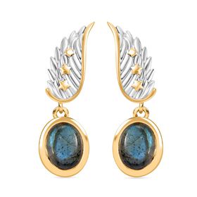 GP Celestial Dream Kollektion- AAA Labradorit und Kanchanaburi blaue Saphir-Ohrringe - 4,61 ct.