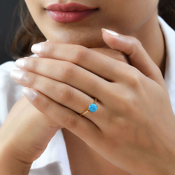 Amerikanischer, natürlicher Sleeping Beauty Türkis-Ring - 1,15 ct. image number 3