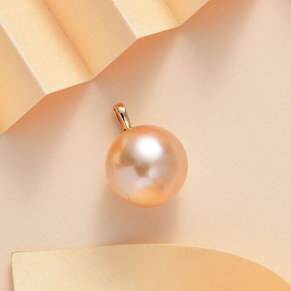 ILIANA AAA goldener Südseeperlen-Anhänger image number 2