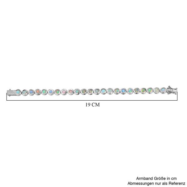AA Nat&uuml;rlicher, &auml;thiopischer Welo Opal Armband ca. 18 cm 925 Silber rhodiniert ca. 4,22 ct. image number 5