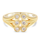 Moissanit Ring 925 Silber vergoldet  ca. 0,33 ct image number 0