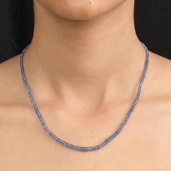 AAAA ceylonfarbene Saphir 45cm Halskette in 950 Platin - 47,98 ct.