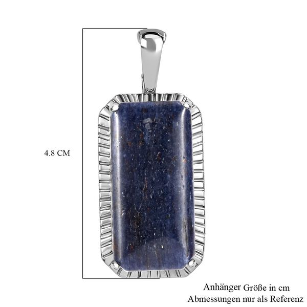 Blauer Aventurin Anhänger  Edelstahl ca. 22.29 ct image number 6