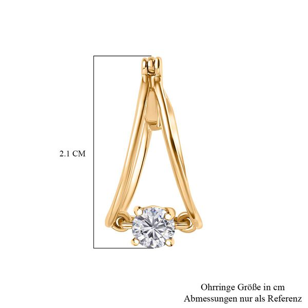 Moissanit Ohrringe, ca. 0,63 ct. image number 6