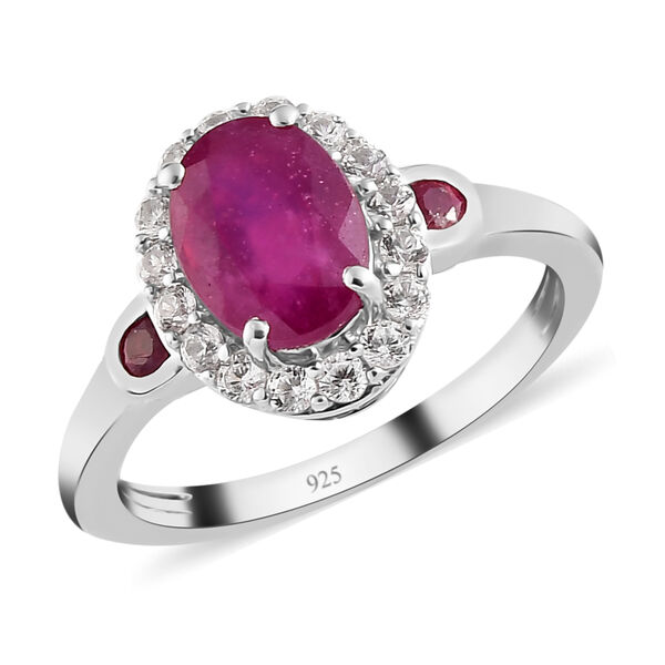 Afrikanischer Rubin-Ring, 925 Silber platiniert  ca. 2,37 ct image number 4