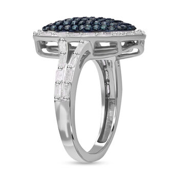 Blauer und wei&szlig;er Diamant-Ring - 1 ct.