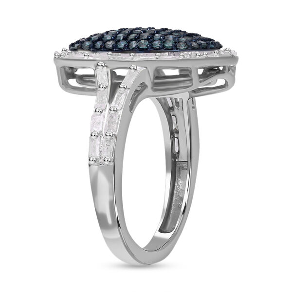 Blauer und wei&szlig;er Diamant-Ring - 1 ct. image number 4