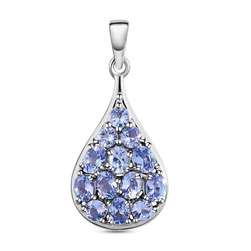 Tansanit-Anhänger, 925 Silber platiniert ca. 1.83 ct image number 0