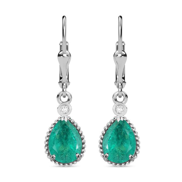 Smaragd Triplett Quarz und Zirkon Ohrringe - 2,76 ct. image number 0