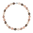 Mehrfarbige Muschelperlen Halskette, ca. 50 cm, Reiner Edelstahl