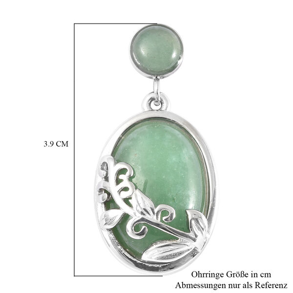 Gr&uuml;ner Aventurin Ohrh&auml;nger Edelstahl ca. 28,00 ct&nbsp; image number 3