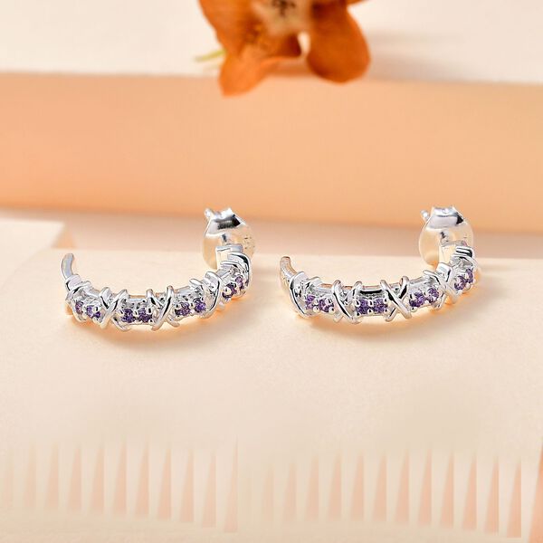 Blaue kubische Zirkonia-Ohrringe - 0,44 ct. image number 2