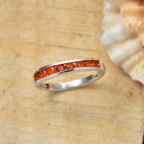 Blaze Feuer Opal Ring 925 Silber platiniert (Gr&ouml;&szlig;e 17.00) ca. 0.38 ct image number 2