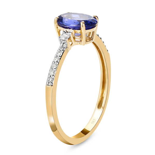 AAA Tansanit und Diamant Ring - 1,70 ct. image number 5