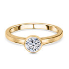 LUXURIANT DIAMOND - Lab grown Diamant-Ring, IGI zertifiziert SI-GH, 585 Gelbgold (Größe 20.00) ca. 1.00 ct