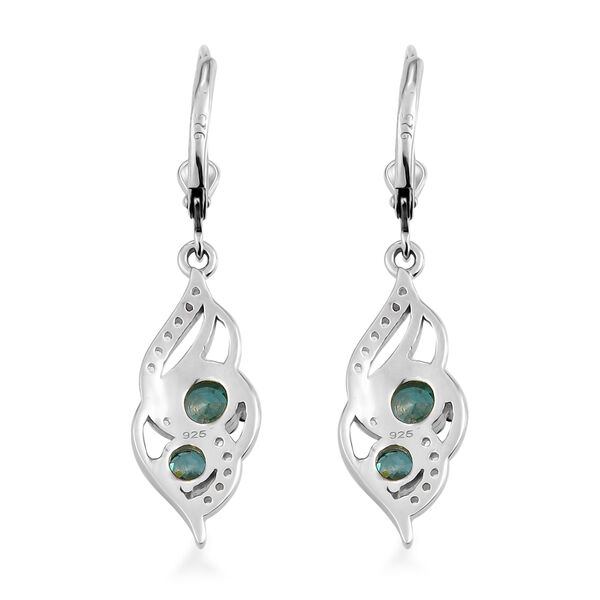Kambodschanische, blaue Zirkon-Ohrringe, 925 Silber platiniert ca. 2,73 ct image number 5