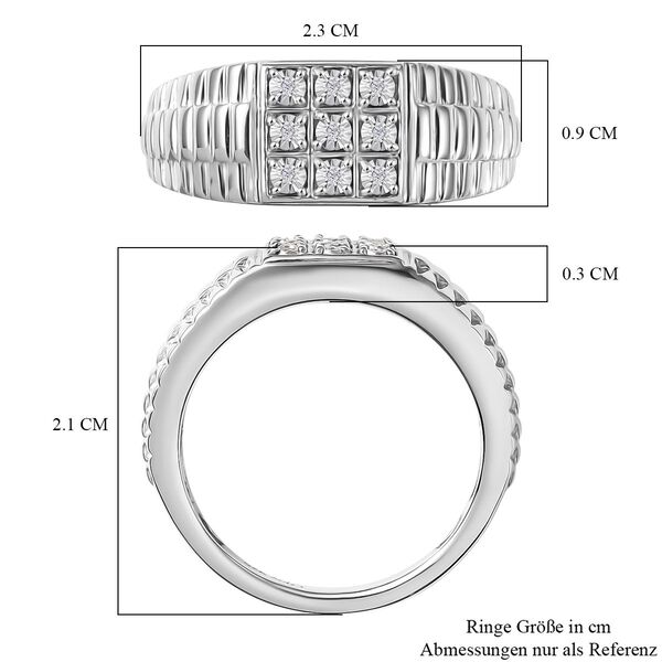 M&Uuml;NCHEN CLOSE OUT - D'Joy Wei&szlig;er Diamant Ring 925 Silber rhodiniert (Gr&ouml;&szlig;e 18.00) image number 6