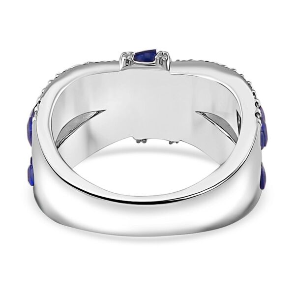 Blauer und wei&szlig;er Zirkonia Ring image number 6