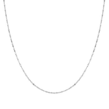 Premium flache Spiegelkette in 950 Platin, 56cm