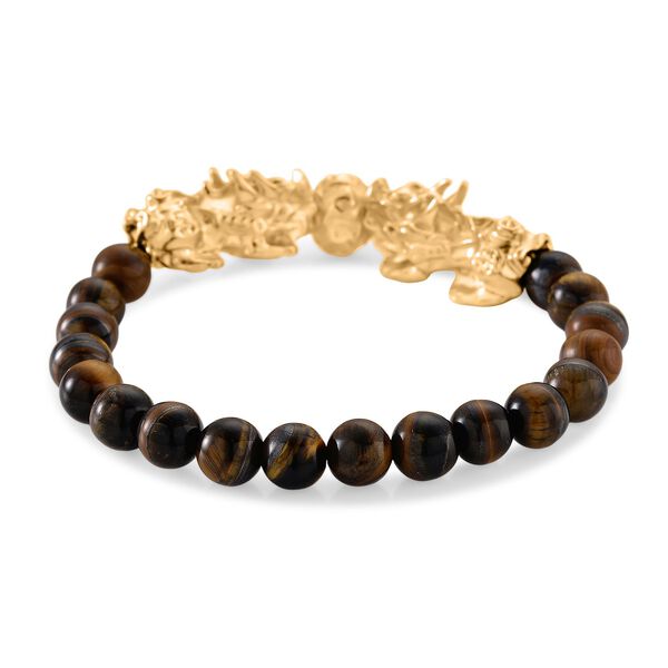 Tigerauge Schmuckset Legierung gelb vergoldet ca. 430.00 ct image number 8