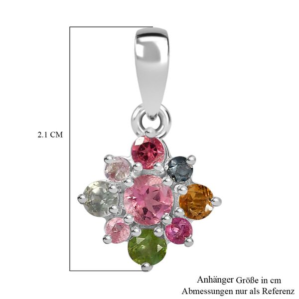 AA Mehrfarbig-Turmalin Anh&auml;nger 925 Silber rhodiniert ca. 0,97 ct. image number 6