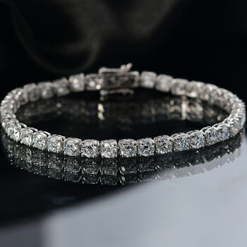 LUXURIANT SGL zertifiziertes VS-EF Labor Diamant 19cm Armband, 925 Silber rhodiniert - 10 ct.
